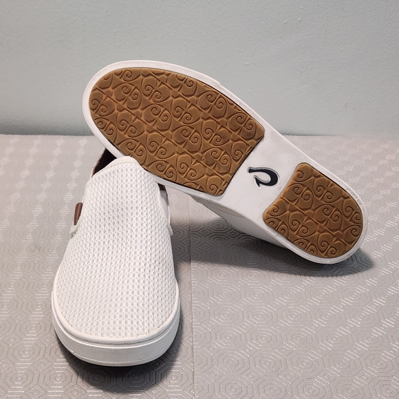 OLUKAI Pehuea Women's Size 9/EU 39 White Mesh Slip-On Drop Heel Comfort Shoes - Picture 9 of 12